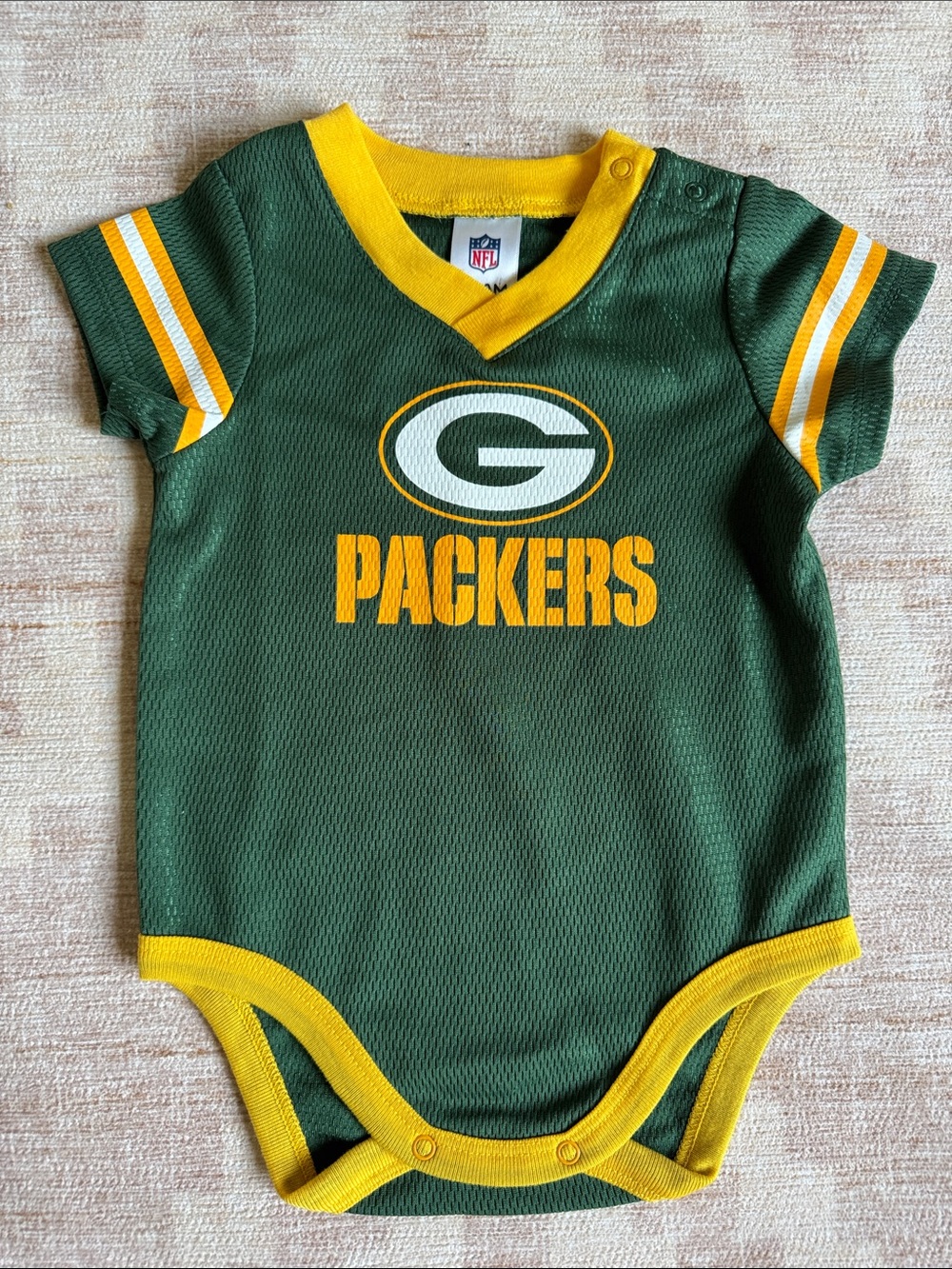 NFL Green Bay Packers Unisex Baby Jersey Bodysuit size 3-6M